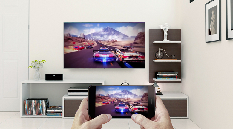 Chiếu màn hình điện thoại thông minh lên tivi bằng tính năng Screen Mirroring trên Smart Tivi QLED Samsung 4K 49 inch QA49Q6FN